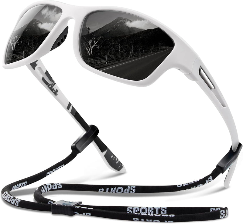 suoso Polarized Sports Sunglasses for Men: UV400 Protection Glasses Womens Wrap Around Goggles for Driving Fishing