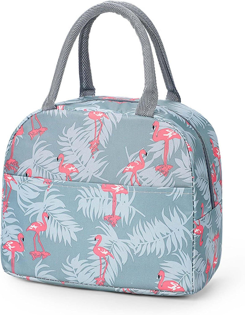 Insulated Lunch Bag,Cartoon Small Bento Tote Bag for Kids Girls & Students, Waterproof Cute Thermal Lunch Box Bag for School, Work, Picnic & Outdoor Activities(Dinosaur) - Grey-2
