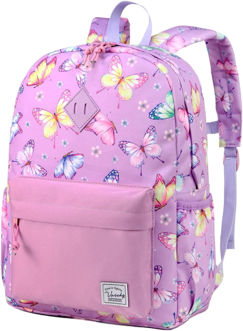 Kids School Backpack Rucksack for Boys Girls Children's Toddler Backpack Kindergarten Book Bag with Chest Buckle - Butterflies-180 Medium
