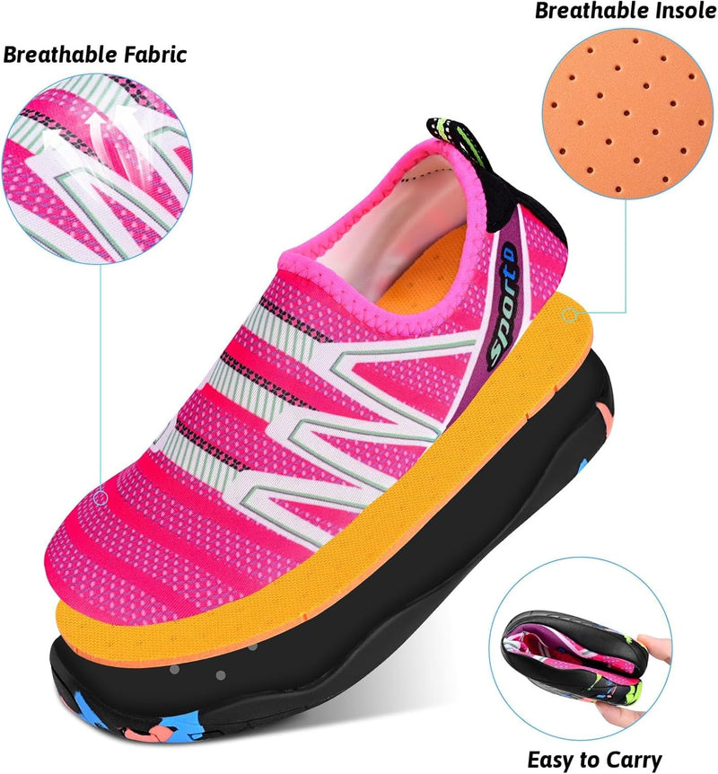 Water Shoes for Men Women, Swim Shoes Beach Pool Shoes Non-Slip Quick Dry Aqua Socks, Adult Barefoot Sports Shoes for Surf Water Yoga