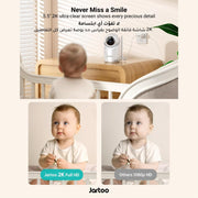 Jartoo 2K Video Baby Monitor with 2 Cameras and Audio, 1860ft Long Range Baby Monitor No WiFi, 5.5" Split Display, VOX - AI Cry Detect, ANR, IR Night Vision, 2-Way Audio, 6000mAh