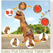 VUCATIN Halloween Dinosaur Costume for Kids Adult Inflatable T-Rex Costume Halloween Funny Cosplay Costume Party Blow Up Costumes