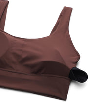CRZ YOGA Womens Butterluxe U Back Sports Bra - Scoop Neck Padded Low Impact Workout Yoga Bra with Built in Bra