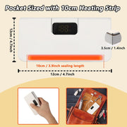 Mini Bag Sealer,Rechargeable Sealer Machine with LED Power Display,Heat Sealer and Cutter with 6 Adjustable Gears,Portable Bag Resealer for Chips Snacks Mylar Bags (White) - White