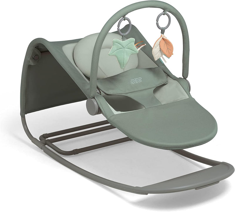 Mamas & Papas Tempo 3-in-1 Rocker/Bouncer, Lightweight, 3-Point Harness and Easily Removable Magnetic Toy Bar, Blush