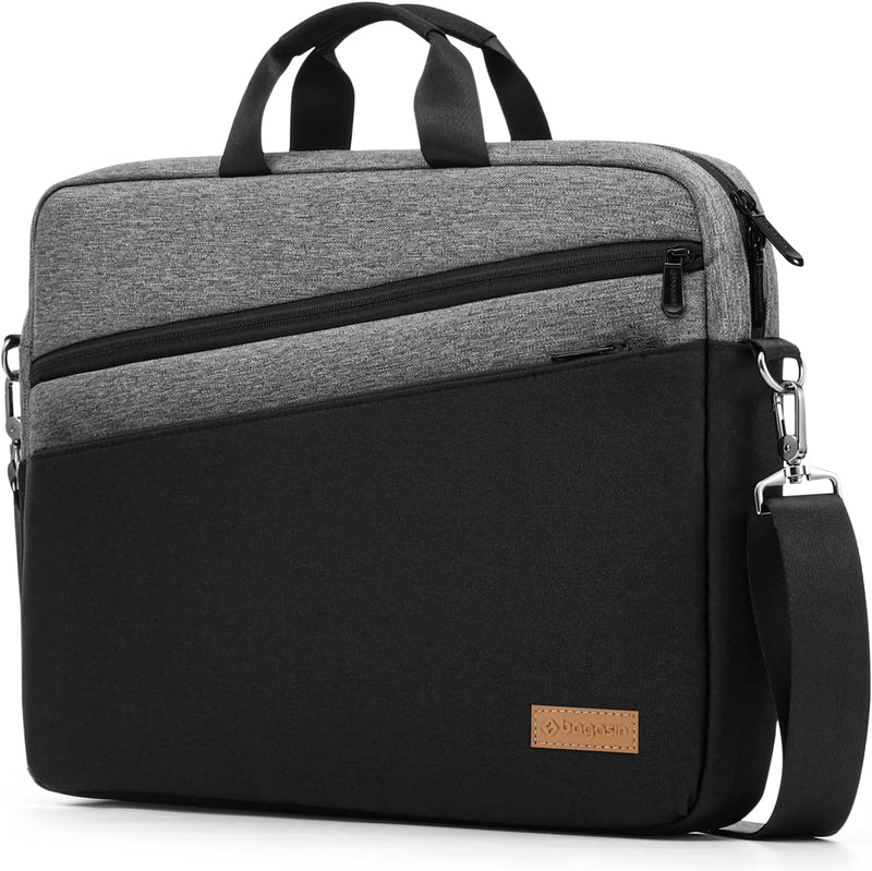 Laptop Bag Laptop Briefcase Fits up to 15 15.6 16 17 17.3 Inch Laptop Expandable Waterproof Shoulder Bag Shoulder Bag Carry Bag Notebook Bag PC Computer Bag - Grey