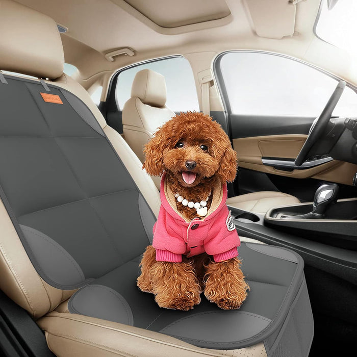 Smart elf Car Seat Protector, 2Pack Seat Protector Protects Child Seats with Thickest Padding and Non-Slip Backing Mesh Pockets for Baby and Pet, Black