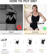 SHAPERX Bodysuit for Women Tummy Control Shapewear Seamless Sculpting Thong Body Shaper Tank Top