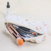 Cute Pencil Case Aesthetic Student Pouch Yellow Bow - Floret