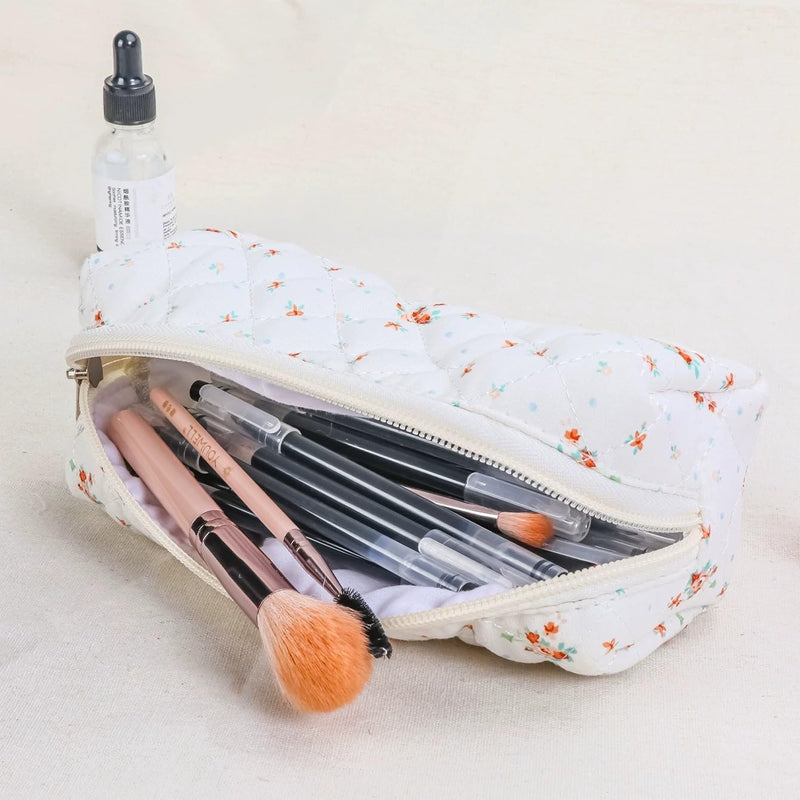 Cute Pencil Case Aesthetic Student Pouch Yellow Bow - Floret