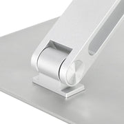 Amazon Basics Adjustable Ergonomic Laptop Stand, Multi-Angle with Heat Vent, For Laptops 10 (25.4 cm) - 17 Inches (43.2 cm), Silver