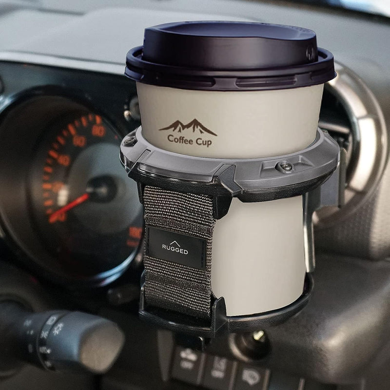 Car Cup Holder, Car Air Vent Cup Bottle Mount, Adjustable A/C Vent Drink Holder Stand for Coffee,Water,Juice,Tea - black / black