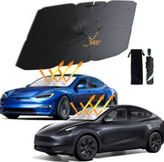 helloleiboo Car Windshield Sun Shade UV Rays and Heat Sun Visor Protector Foldable Reflector Windshields Umbrella - 55 * 35inches