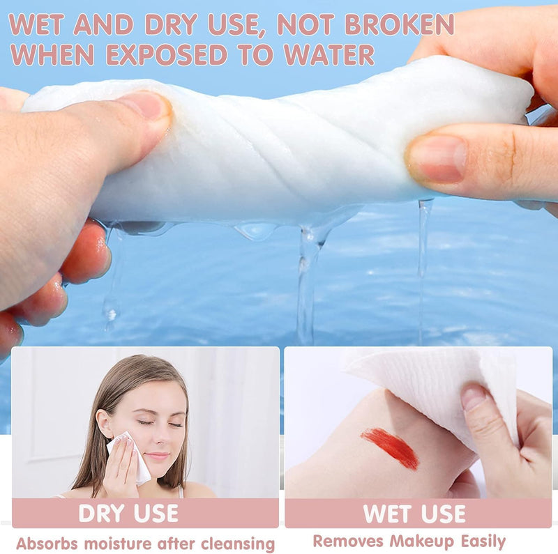 McMola Cotton Tissue 100% US Cotton Dry Baby Wipes Soft Dry Cotton Wipes Disposable Face towels Makeup Removing for Sensitive Skin Portable(1 PACK-60 Counts) - 60 Count