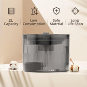 Mumoo Bear Cat Water Fountain, 2 L Water Dispenser for Cats with LED Water Level Window, Automatic Pet Drinking Fountain with 1 Carbon Filter