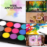 Face Painting Kit for Kids, Non-Toxic, Washable, Hypoallergenic Makeup Kit with 15 Colors for Halloween, Parties & Celebrations