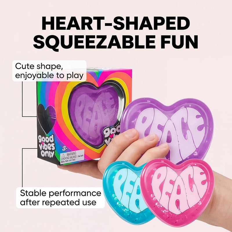 SLEEPHEADColor Changing Love Heart Sugar Ball Heart Stress Ball Love Shape Squishy Toy Fidget Sensory Toys Stress Relief Squishies Squeeze Gifts for Adults Birthday Party Favors Anxiety Relaxing