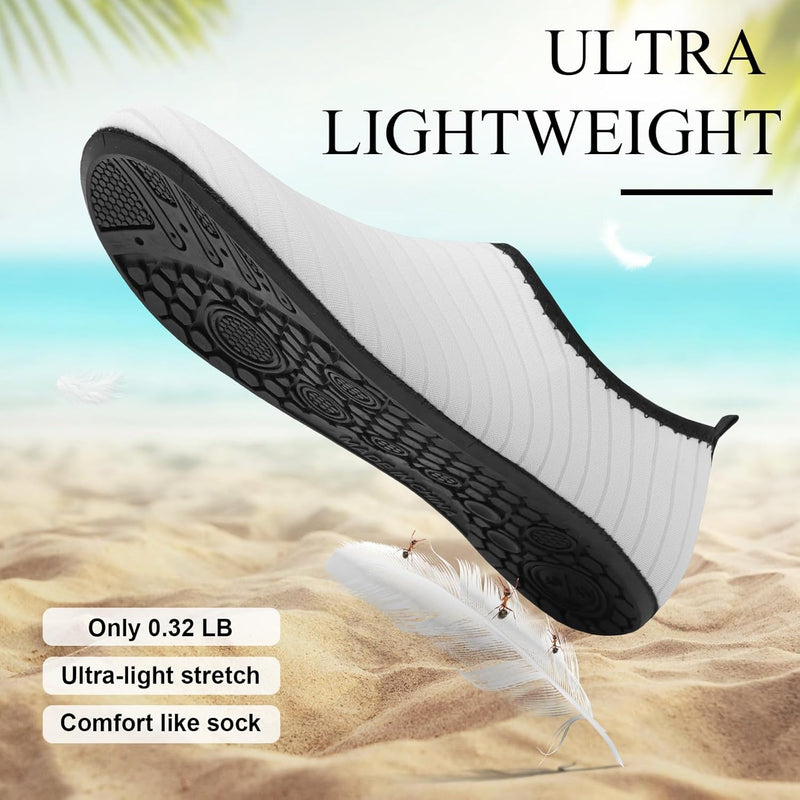 L-RUN Men Women Water Shoes Barefoot Aqua Socks Lightweight Swim Shoes for Beach Surf Pool Yoga