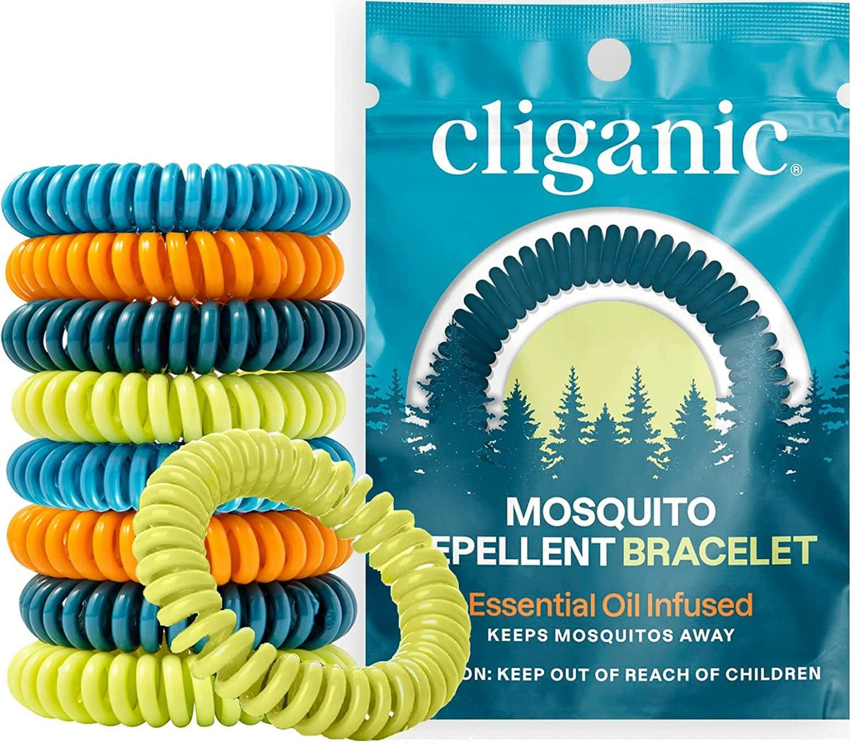 Cliganic 10 Pack Mosquito Repellent Bracelets, DEET-Free Bands, Individually Wrapped (Packaging May Vary) – image 3
