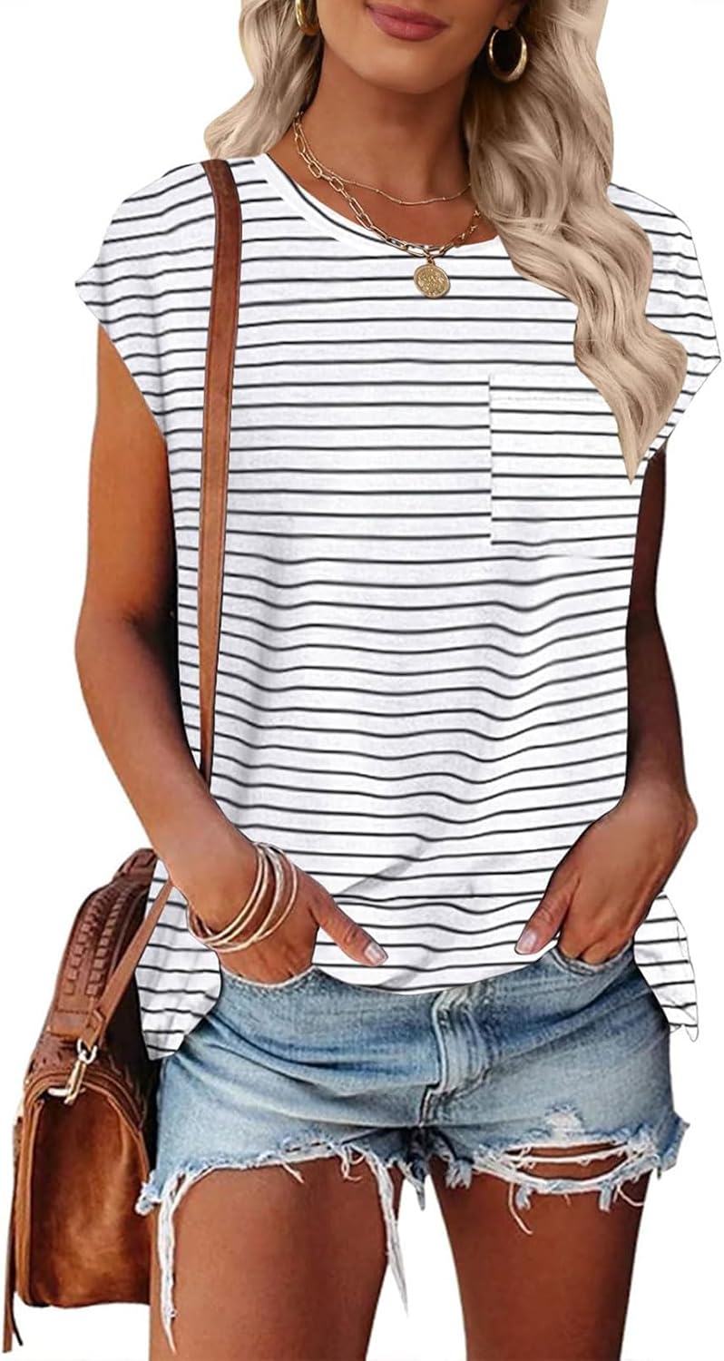 womens Classic Blouse - White/Black