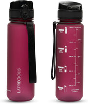 Water Bottle for Kids & Adults,500ML, 350ML -USA Tritan Material, Non-Toxic BPA Free, Fast Flow, Flip Top Leak Proof Lid. (Midnight Black, 500ML) - RED Spirit