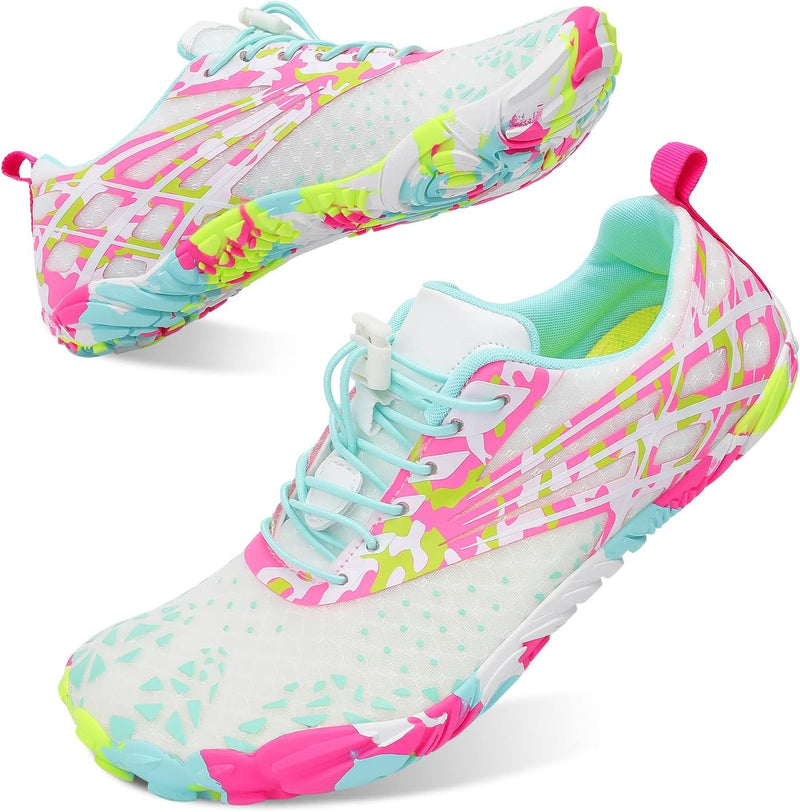 L-RUN Men Women Water Athletics Shoes Quick Dry Barefoot Wide Toe Aqua Beach Shoes for Swimming Surfing