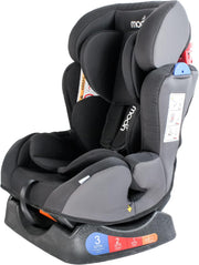 The Moon Brand Sumo Car Seat Birth to 6yrs Baby Travel Gear Convertible Rear & ForwardFacing Booster Seat Reclining Car Seat for Group 012 Child Comfort Car Accessories-Black - Ash Grey