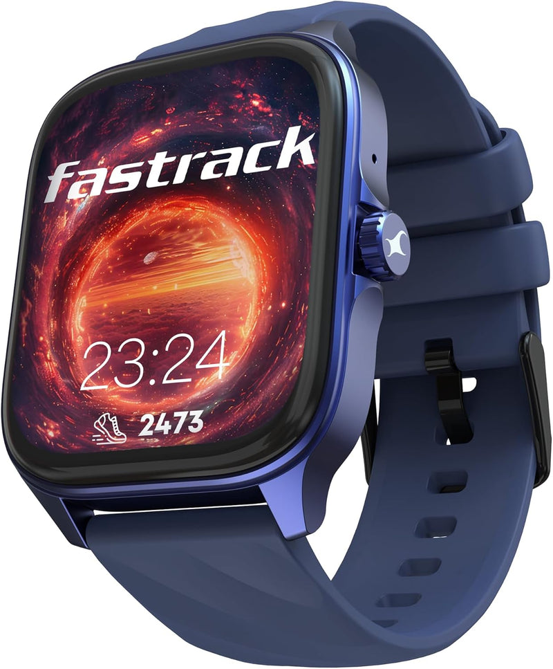 Astor FS1 Pro Smart Watch, 1.97' AMOLED Display, Bluetooth Calling, 100+ Sports Modes, SpO2 & Heart Rate Monitoring, Women's Health, IP68, Up to 5 Days Battery, Functional Crown - Blue