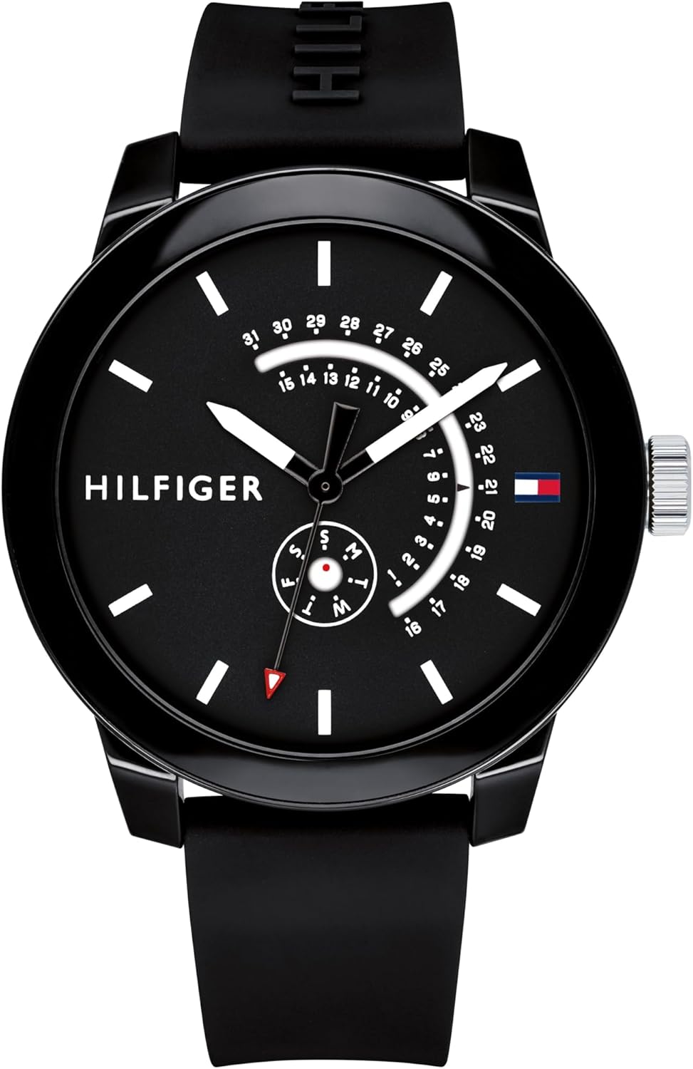 Men's Black Dial Black Silicone Watch - 1791483 – image 1