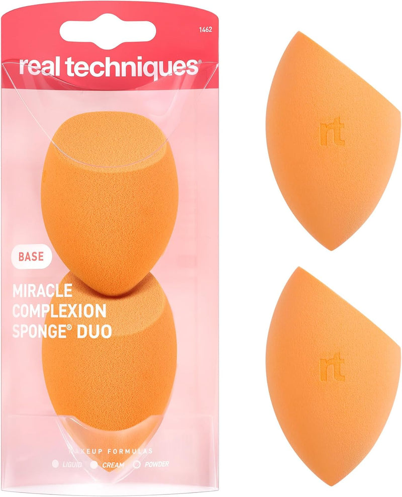 Miracle Complexion Sponge, 0.9375 ounce (Pack of 2), Latex-Free, Polyurethane Foam, Multi-Purpose, Round Bottom Makeup Sponges, Ideal for Blending - 2 Count (Pack of 1) Miracle Complexion Sponge, 2 Count