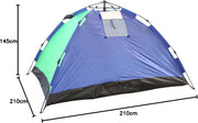 Royalford Camping Tents 4 Persons RF9512 Medium UV Protection Waterproof Camping Tent Ventilated Mesh Window Perfect for camping, hiking, backpacking Folding