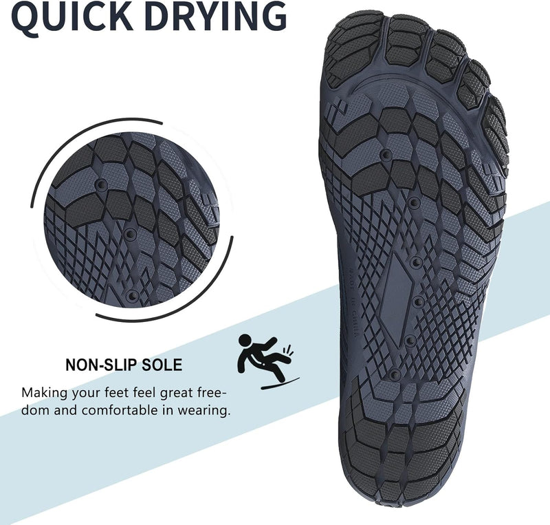OUSIMEN Water Shoes Womens Mens Quick-Dry Non-Slip Soft Barefoot Swimming Shoes for Pool Beach Aqua Sports Outdoor Surf Water Park Yoga Shoes