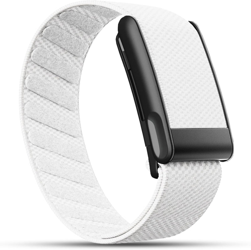 Dado Ultra-soft Nylon Sport Band Compatible with WHOOP 5.0, One, Peak, and Life Breathable, Durable & Secure Fit Strap NOT for Gen 4 - Glacier / Black Connector Life/MG