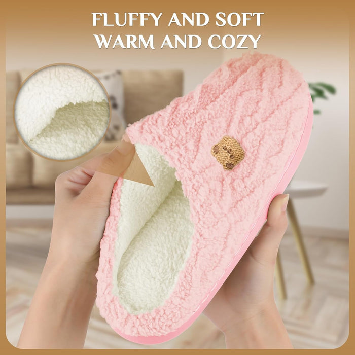 Anti-Skid Cozy Plush for Indoor Outdoor Slippers