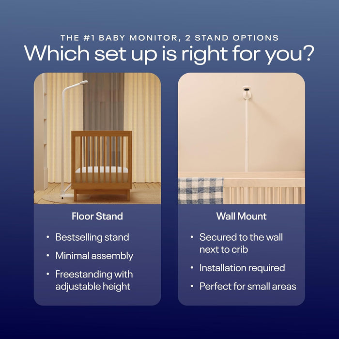 Nanit Pro Smart Baby Monitor & Wall Mount – Wi-Fi HD Video Camera, Sleep Coach and Breathing Motion Tracker, 2-Way Audio, Sound and Motion Alerts, Nightlight and Night Vision, Includes Breathing Band