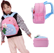 Toddler Backpack Kids Cute Cartoon Schoolbag Lightweight Bookbags Daypack School Backpack with Adujustable Strap Small Preschool Daycare Bag with Ornament for Girls Boys (Pink-03)