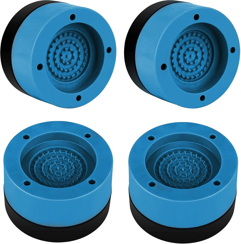 sinzau 4 Pcs Anti Slip Vibration Damper Washing Machine Dryer Noise Protection Anti Vibration Mat Blue