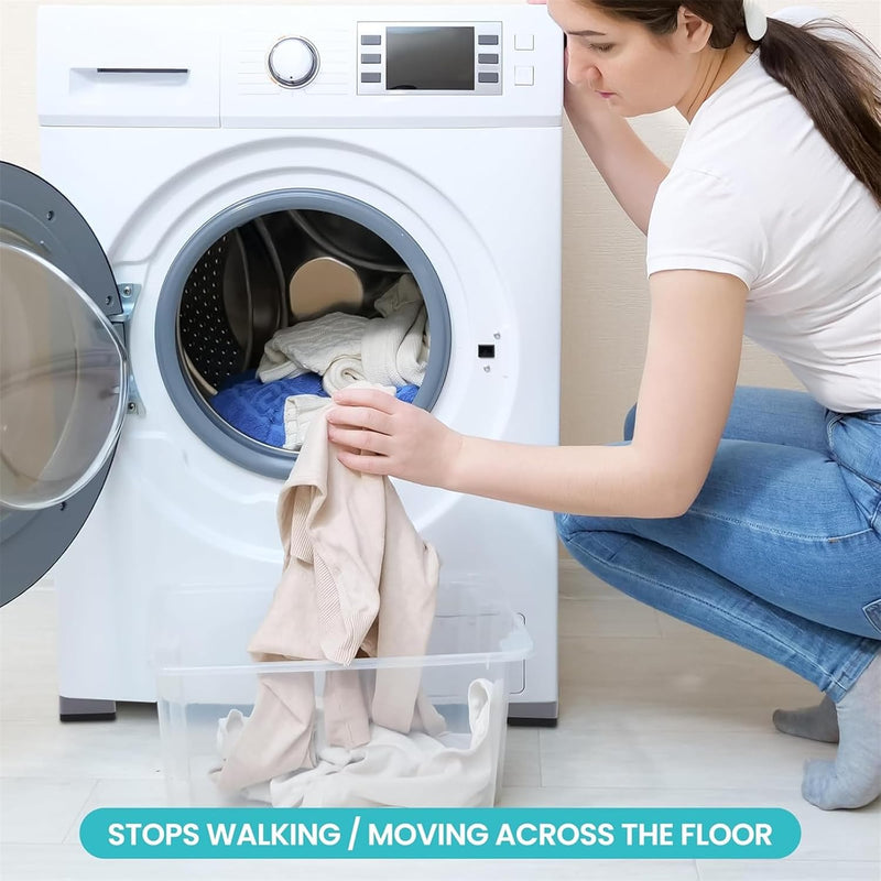 AtRyx Anti Vibration Pads for Washing Machine, 4pcs Washer & Dryer Pedestals Shock and Noise Cancelling Washing Machine Foot Pads, Washing Machine Support Stabilizer for Most Furniture, Protects Floor