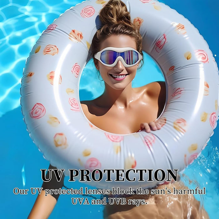 Joyzzz Swim Goggles, Swimming Goggles with Nose Cover, Womens Swim Goggles with Anti Fog No Leak Design, Swim Goggles Adult with Premium PC Material, Swim Goggles for Unisex Adult, Women and Men