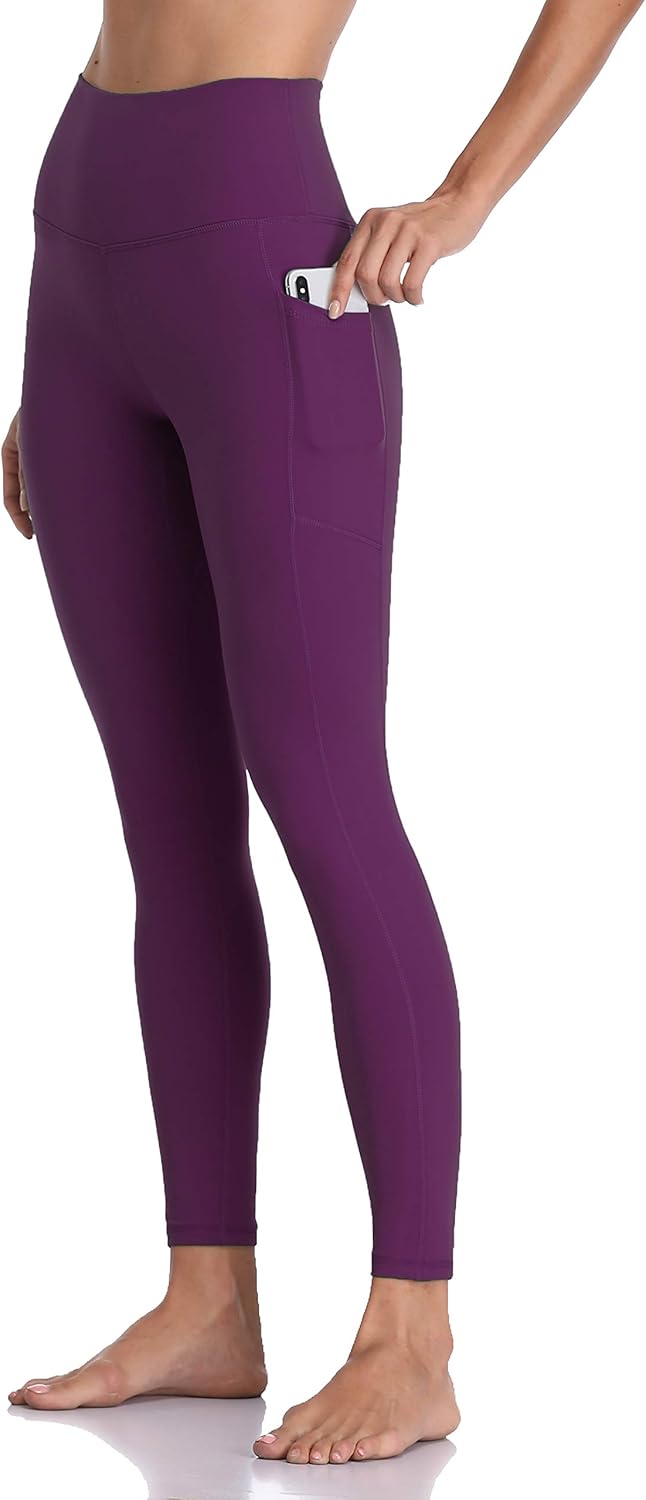 Colorfulkoala Women's High Waisted Tummy Control Workout Leggings 7/8 Length Yoga Pants with Pockets