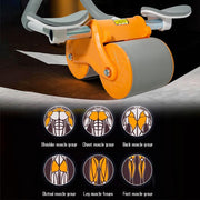 SKY LAND Ab Roller Wheel with Automatic Rebound, Elbow Support & Smart Counter Abdominal Exercise Equipment with Knee Pad, Silent Dual Wheel Core Trainer for Men & Women Home Fitness EM-9362-TS