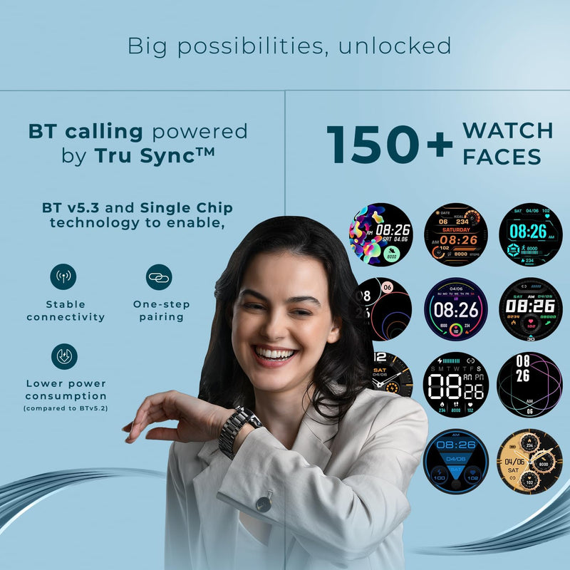 Noise Twist Go Round dial Smartwatch with BT Calling, 1.39" Display, Metal Build, 100+ Watch Faces, IP68, Activity Tracker, Oxymeter (SpO2), 24/7 Heart Rate Monitoring (Jet Black)