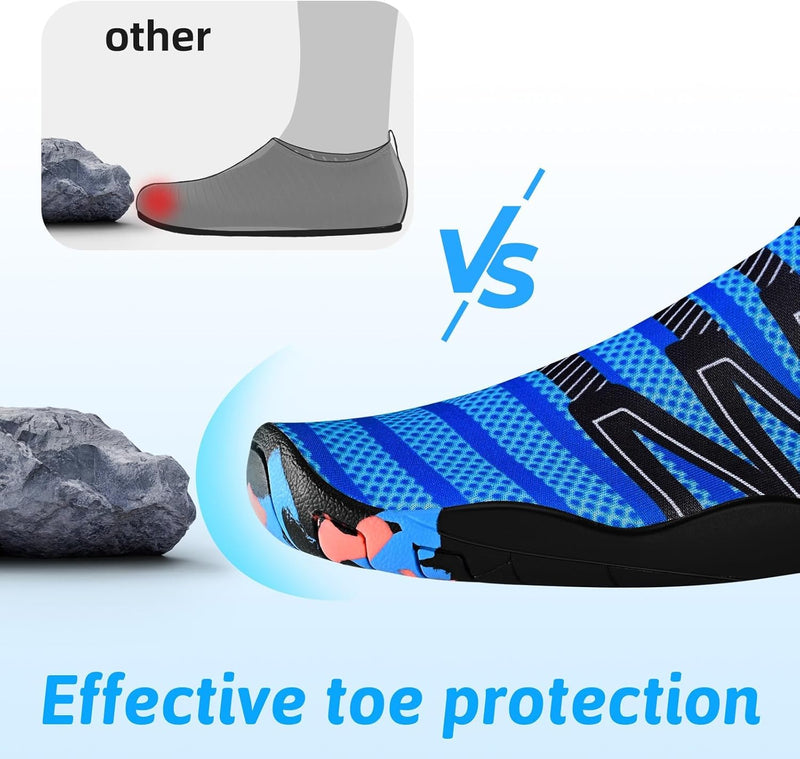 Water Shoes for Men Women, Swim Shoes Beach Pool Shoes Non-Slip Quick Dry Aqua Socks, Adult Barefoot Sports Shoes for Surf Water Yoga