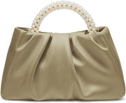 Wedding Purse With Pearl | Soft Leather Handbag For Women 