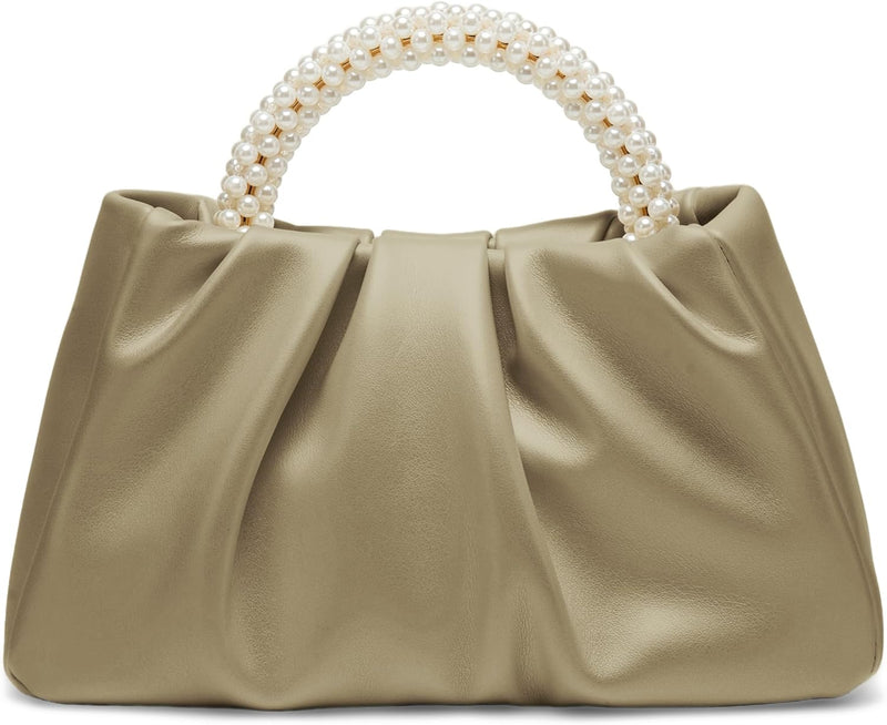 Wedding Purse With Pearl | Soft Leather Handbag For Women 