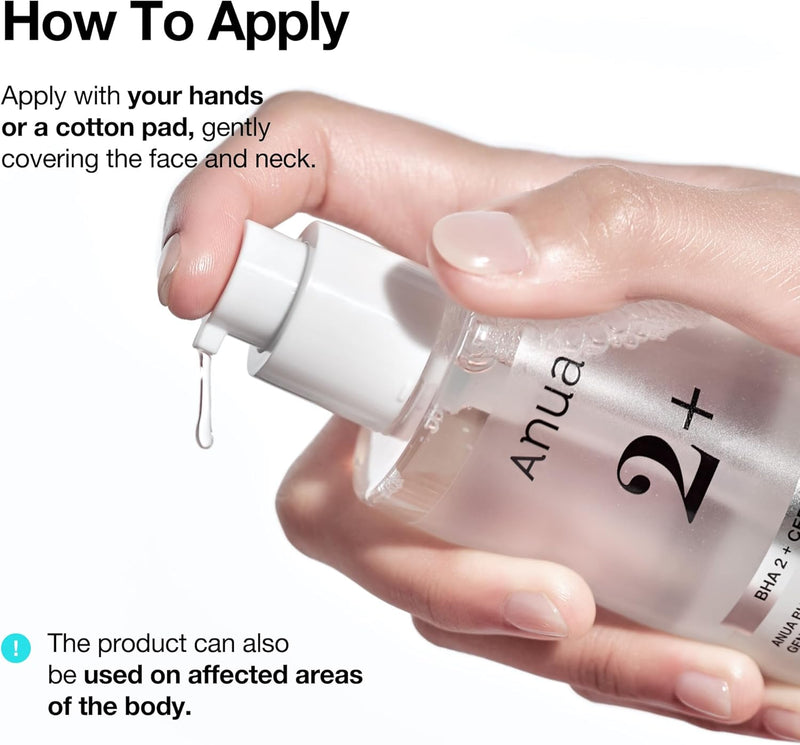 BHA 2% Gentle Exfoliating Toner, Mild Facial Exfoliant, Salicylic Acid for Pores and Sebum, Teatree Extract, Hyaluronic Acid, Ceramides (150ml / 5.07 fl.oz.)