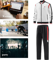 Men's Casual Tracksuits Long Sleeve Jogging Suits Sweatsuit Sets Track Jackets and Pants 2 Piece Outfit, Jw-140, M