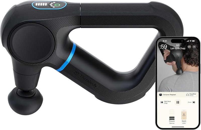 Therabody Theragun Prime Quiet Percussion Massage Gun for Deep Tissue Muscle Pain Relief, Portable Neck and Back Pain Relief, Handheld Electric Massager (Prime Plus) - Prime G6