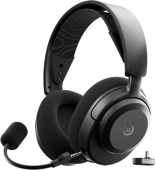 SteelSeries Arctis Nova 3X Wireless Gaming Headset - App Control - 40 Hour Battery - Neodymium Magnet Driver - 2.4GHz/Bluetooth - Detachable Microphone - Xbox PS5 PC Switch Mobile Devices - White - Nova Black