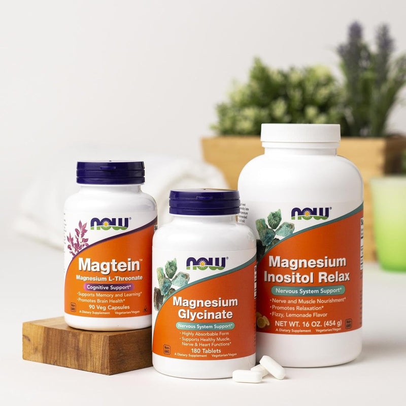 Foods Magnesium Glycinate 100 mg Highly Absorbable Chelated Magnesium for Muscle Relaxation & Nervous System Support & Energy Production & Enzyme Function 180 Tablets